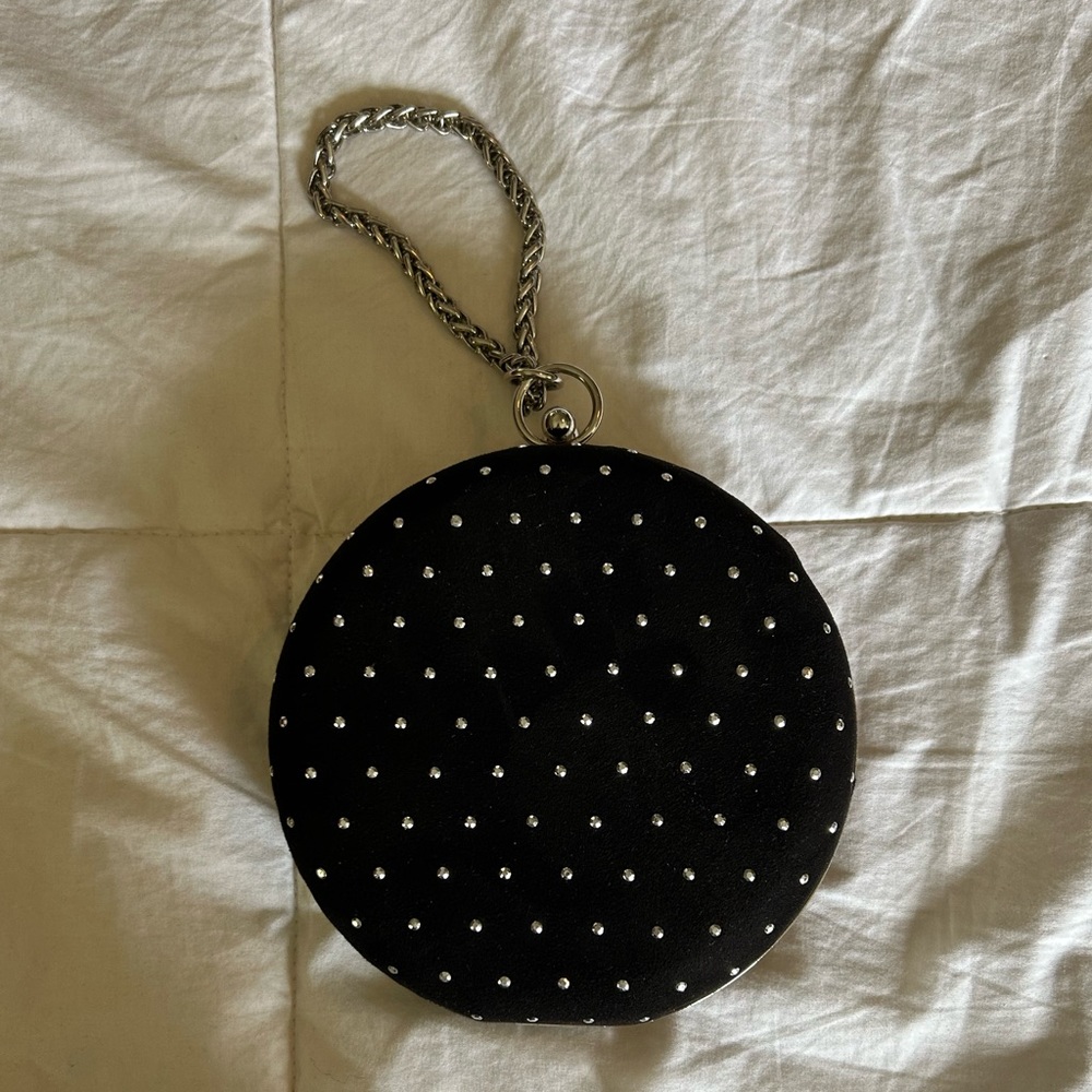 🌟 HP 🌟 Carvela Black Velvet and Silver Studded Women's Bag